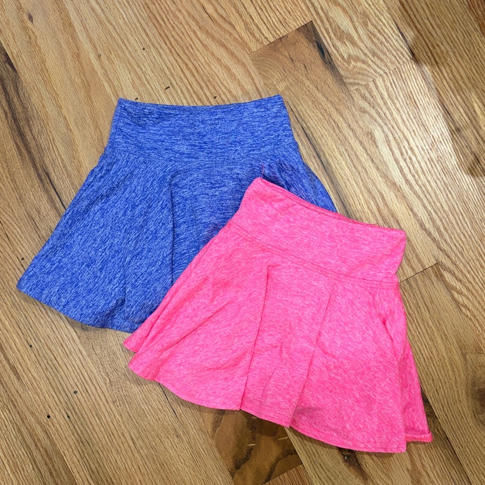 Vibrant Blue and Pink Kids Skirt Set